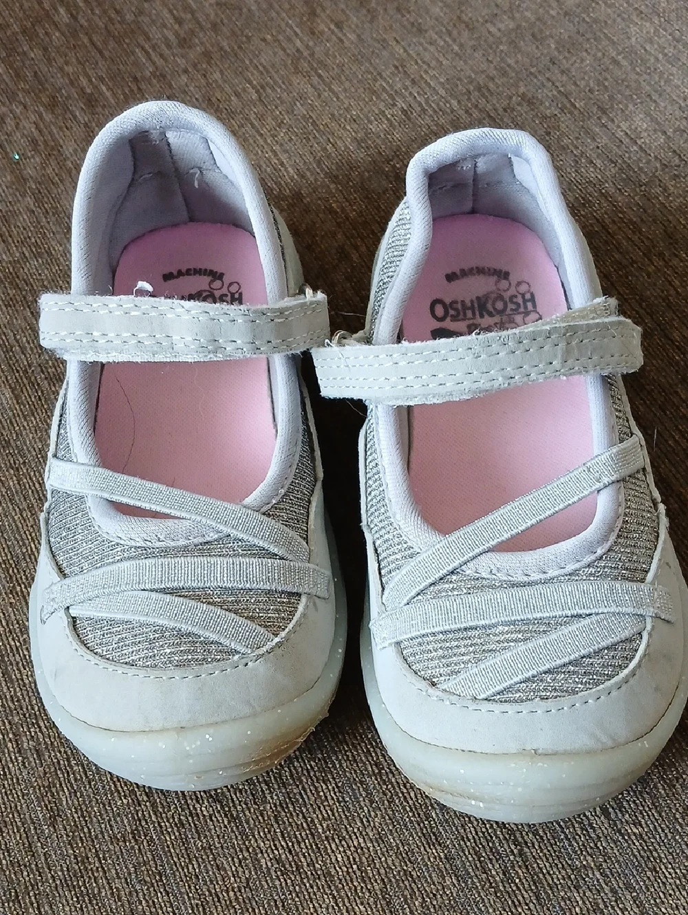 OshKosh B'gosh Grey Sparkle Mary Janes